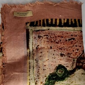 Burberry Vintage cotton abstract scarf.